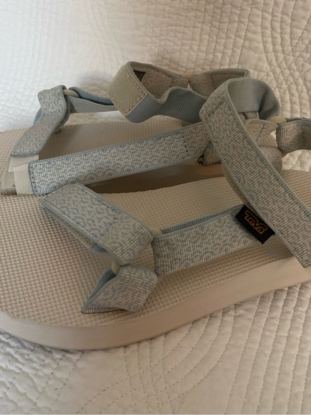 Teva Women’s Pale Gray Adjustable Strappy Sandals